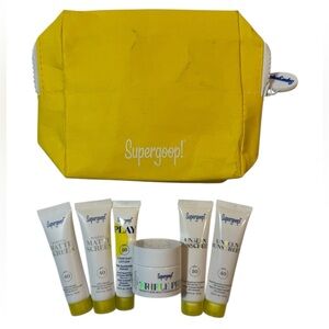 NEW 8 Pc Supergoop Sunscreen Set Matte Glow Screen Play Unseen Triple Prep +More
